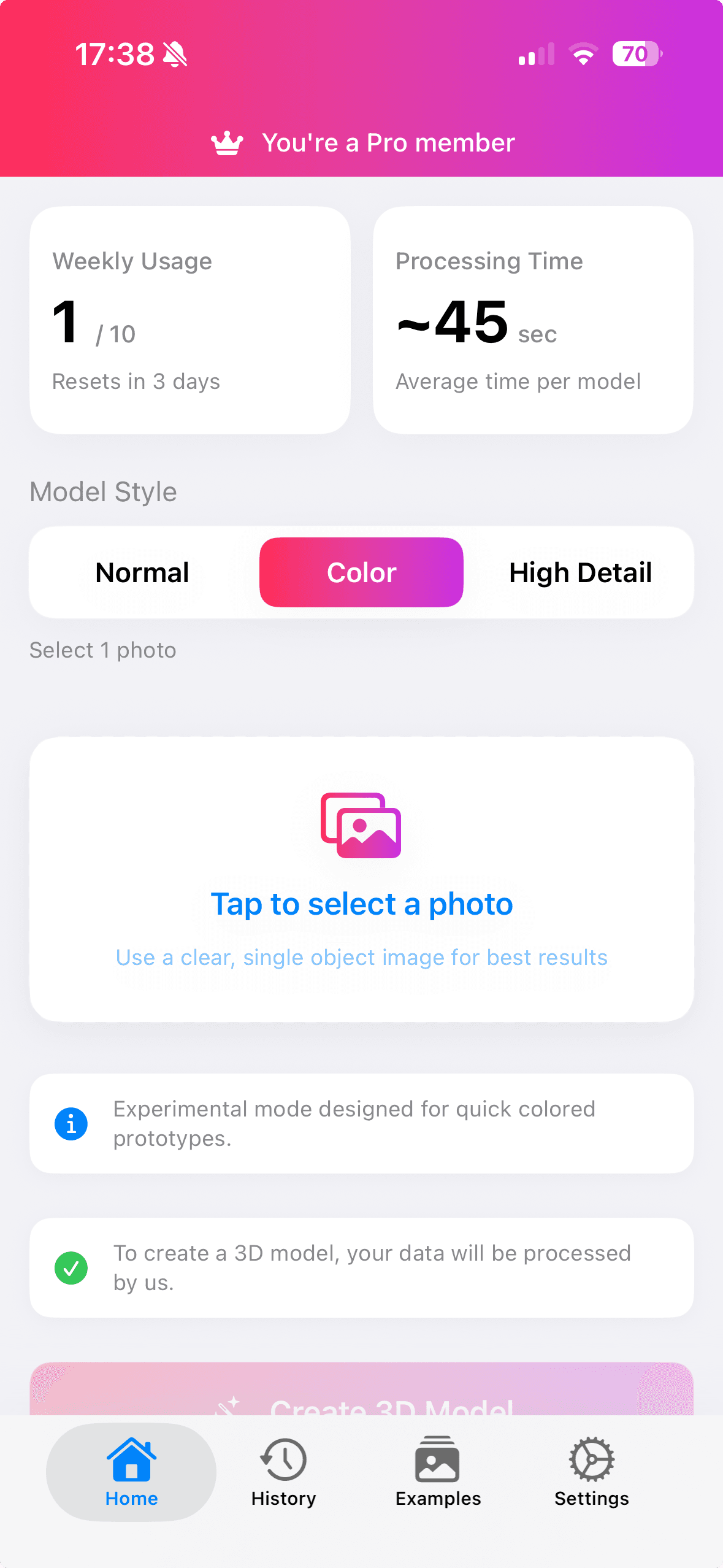 Image to 3D Model Generator, convert any photo into a 3D model